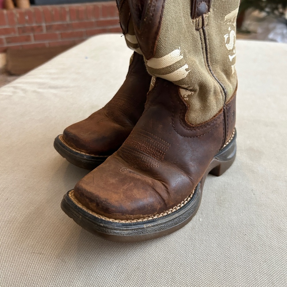 Brown Kids Cowboy Boots